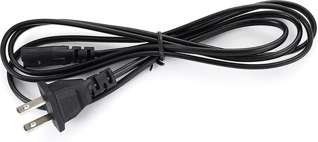 OULLX Figur-8-Stromkabel in Schwarz, 1,5 m Ladekabel für PS1 PS2 PS3, PlayStation und Xbox - Bild 1