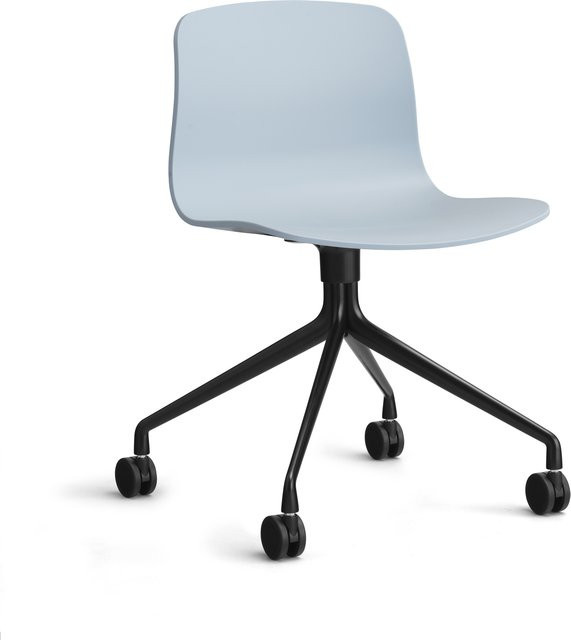 HAY About A Chair AAC 14 Schalensessel in Blau mit Drehfunktion und Rollen - Bild 1