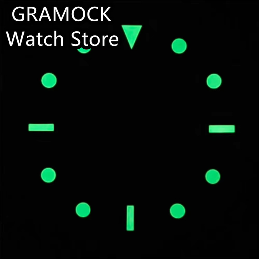 GRAMOCK Zifferblatt, 33,4 mm, schwarz grau, grün leuchtend - Bild 2