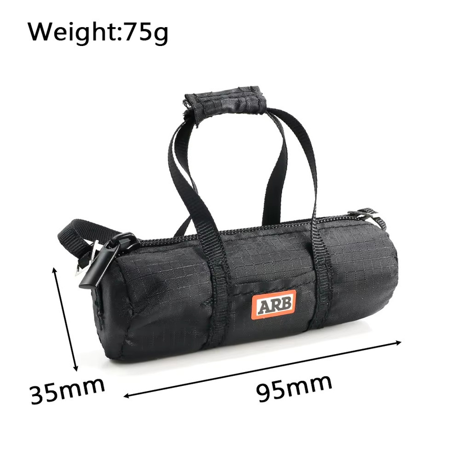 Semalam Simulation Aufbewahrung Tasche Dach Gepäcktasche Schwarz für RC Crawler 1/8 1/10 - Bild 2