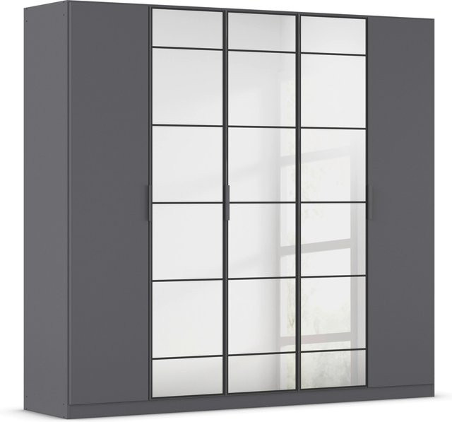 RAUCH ORANGE Acero Drehtürenschrank in Grau mit Spiegeltüren und Glaselementen, B/T/H: 226 x 54 x 210 cm - Bild 1