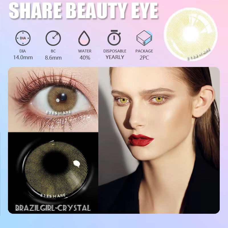 EYESHARE Bali-Gray farbige Kontaktlinsen Jahreslinsen, 2 Stück - Bild 2