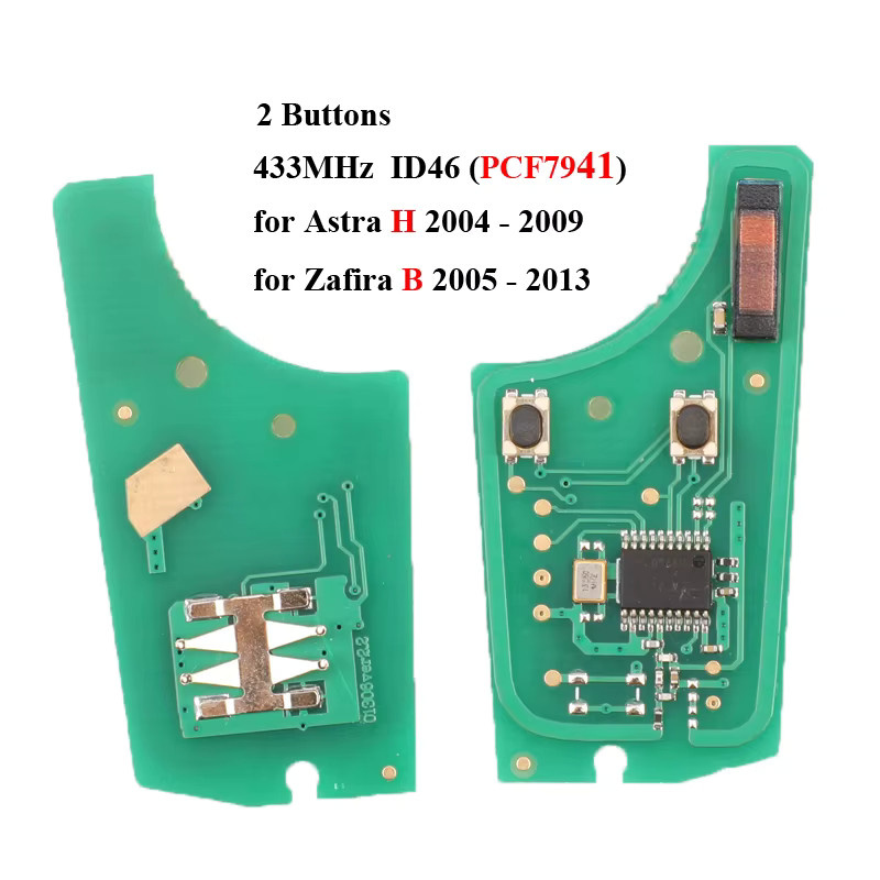Jingyuqin 5er Set Auto Fernbedienung Schlüssel PCF7941/7946 in Schwarz für Opel/Vauxhall Astra H, Zafira B und Vectra C - Bild 4