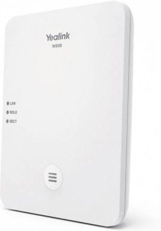 Yealink W80B DECT/VoIP Basisstation in Pearl White mit SIP-Unterstützung und Anruffunktion - Bild 1