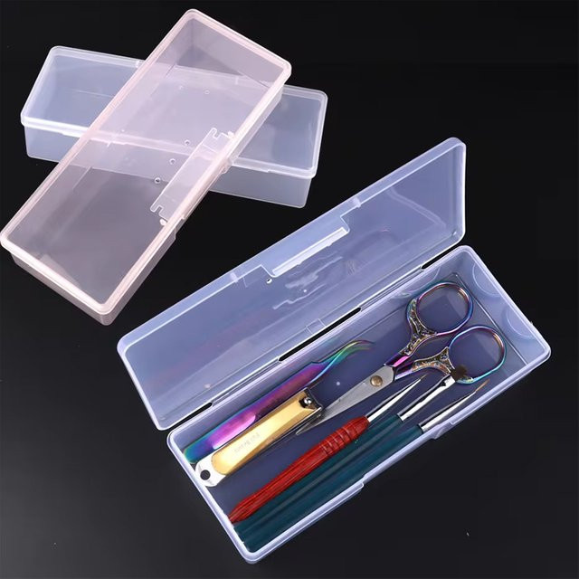 Qin.F. S Aufbewahrungsbox für Nagelzubehör, Weiß, Transparent - Bild 1