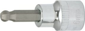 KS Tools CHROMEplus Bit-Stecknuss Innensechskant mit Kugelkopf, 3/8 Zoll, 5,5 mm, Silber - Bild 1