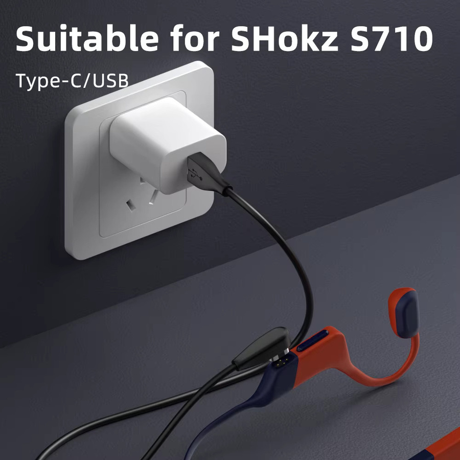Shokz USB-C Magnetisches Ladeadapterkabel für OpenSwim Pro S710 Knochenleitung Kopfhörer in Schwarz - Bild 4