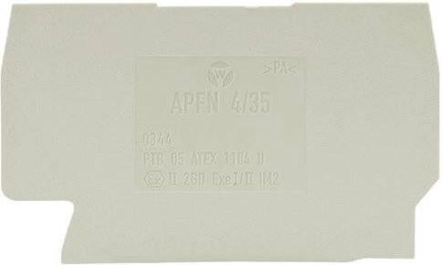 Wieland Electric 07.312.9255.0 Abschlussplatte Grau 10 Stück - Bild 1