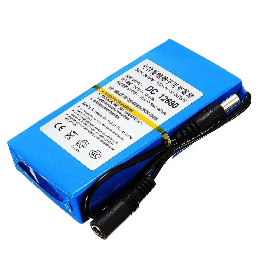 Aleaivy Li-Polymer-Akku 12V 9800mAh in Blau mit 12,6V Ladegerät für CCTV-Kameras, Audio-Verstärker und tragbare Geräte - Bild 3