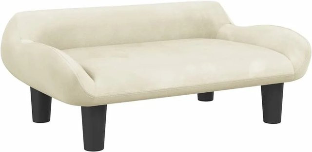 vidaXL Hundebett Sofa aus Samt in Creme mit B/T/H: 70 x 40 x 24 cm - Bild 1