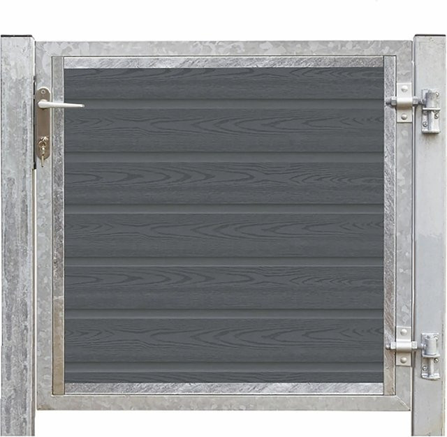 Plus Holz Einzeltor Artura aus WPC in Schiefergrau B: 115 cm x H: 95 cm - Bild 1