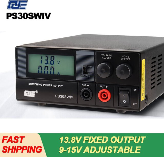 QJE PS30SWIV Kommunikationsschaltnetzteil 13,8 V 30 A DC, Schwarz - Bild 1