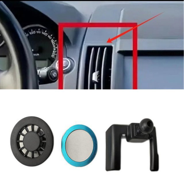 Magnetische Handyhalterung aus ABS-Kunststoff für Land Rover Freelander 2 (2007-2015), Farbe: Schwarz - Bild 1