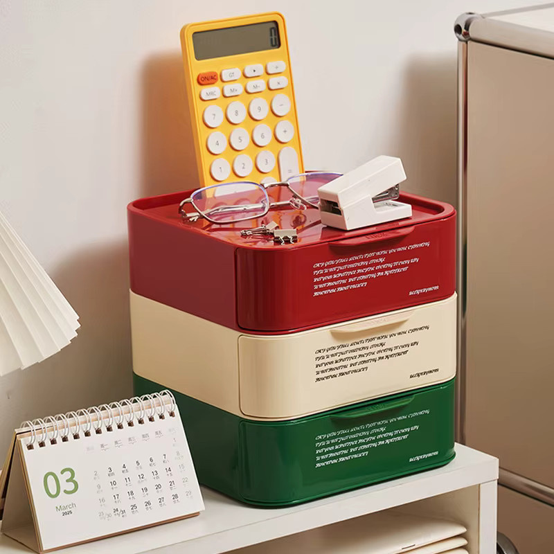 Meltset Stapelbare Organizer Box aus Kunststoff in Rot für Kaffee Kapseln, Tee oder Kosmetik - Bild 2