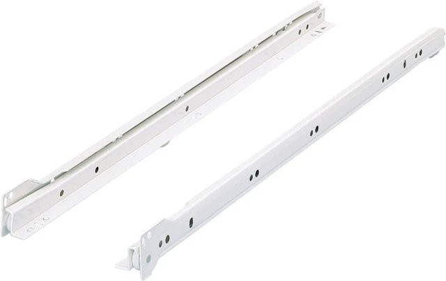 Hettich Rollschubführung Weiß mit 350 mm Länge und 20 kg Tragkraft - Bild 1
