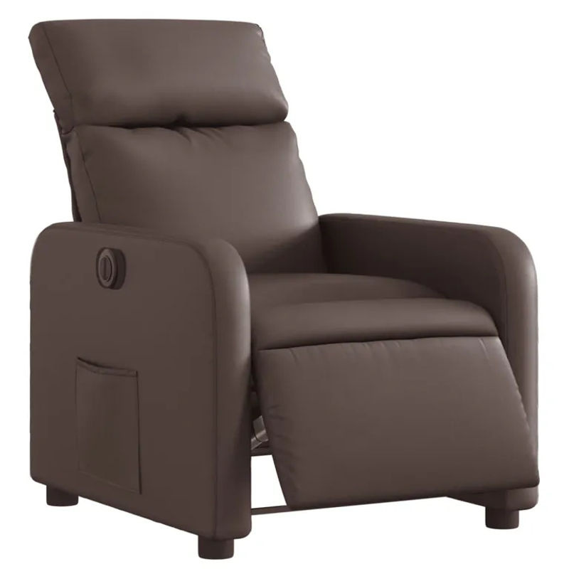 Vidaxl Elektrischer Relaxsessel in Braun mit Kunstlederbezug im modernen Design - Bild 8