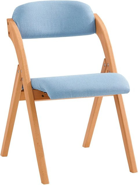 SoBuy Esszimmerstuhl Klappstuhl Polsterstuhl mit Lehne in Blau FST92-BL aus Buchen- und Pappelholz - Bild 1