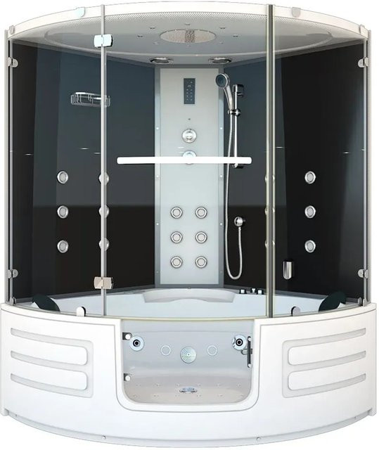 AcquaVapore Dampfdusche Whirlpool Duschkabine mit Regendusche, Handbrause und LED-Beleuchtung, B/T: 150 x 150 cm, Höhe: 217 cm - Bild 1