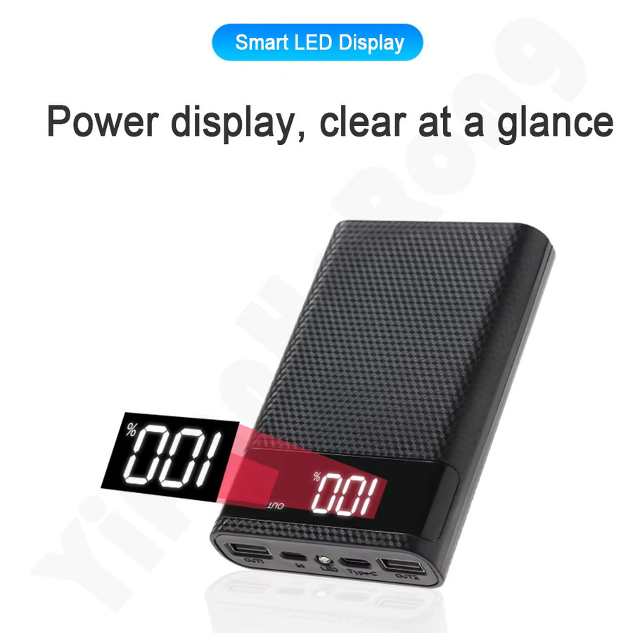 YiFanHeRong DIY Powerbank Gehäuse für 8x 18650 Akkus, Tragbare 5V Externe Batterie Ladestation in 4 Farben - Bild 2