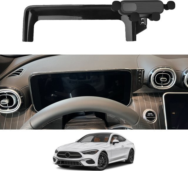 Smartphone Halterung für Mercedes Benz CLE (2021-2024) Coupe Sport in Schwarz für GPS und Navigation - Bild 1