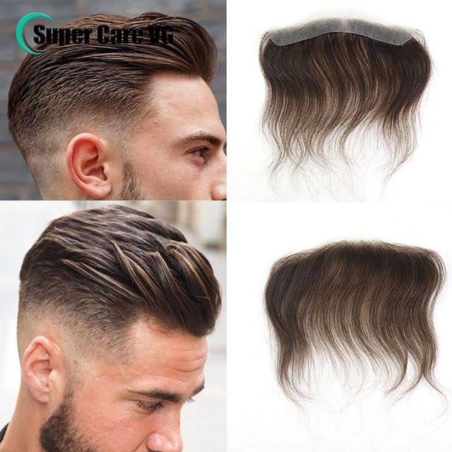 Bfirehair Herren-Toupet Echthaar, braun, 0,06 mm ultradünne Haut - Bild 1
