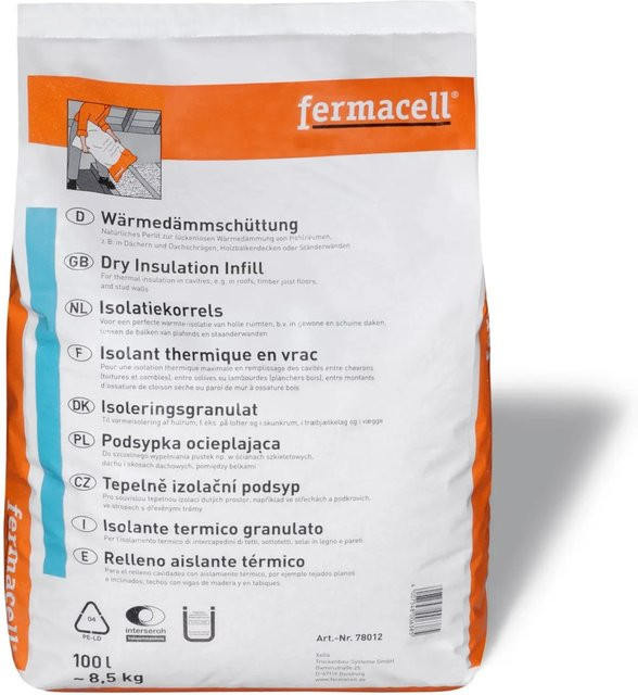Fermacell Wärmedämmschüttung aus Perlit in Grau und Weiß B/T/H: 83,0 x 62,0 x 19,5 cm - Bild 1