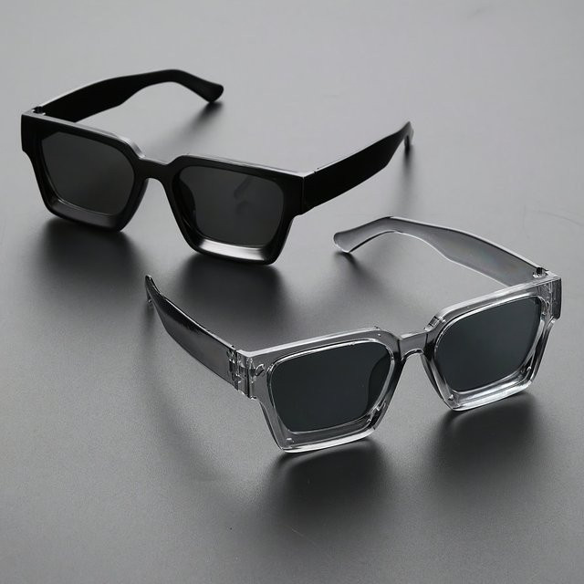 Fairmarry Sonnenbrille Square, Kunststoff, Vollrand, Schwarz, Unisex - Bild 1