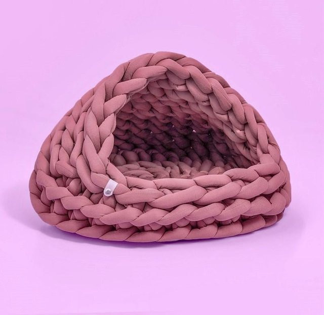 Gestricktes Haustierhaus aus Baumwolle für Katzen und Hunde von Yiran Furniture, Durchmesser: 30 cm - Bild 1