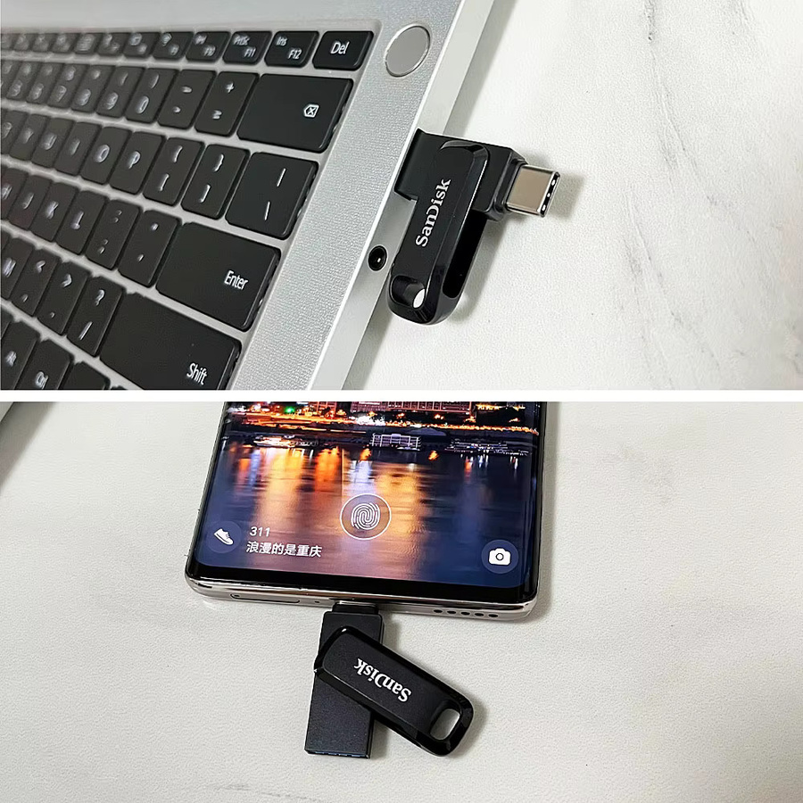 SanDisk Ultra Dual OTG USB 3.2 Typ-C Flash-Laufwerk in Schwarz - Bild 3