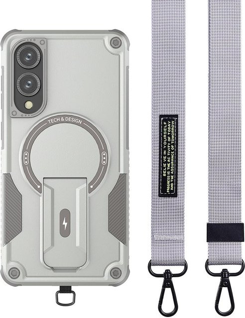 Samsung Handyhülle mit Umhängeband für Galaxy S26 Ultra S25 FE S24 Plus A17 A16 5G A56 A26 A36 A55 A35 A15 in Grau - Bild 1