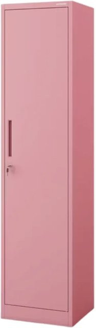 DELUKE Aktenschrank ALEX mit Flügeltüren und Schloss, Rosa, H x B x T: 185 x 45 x 40 cm - Bild 1