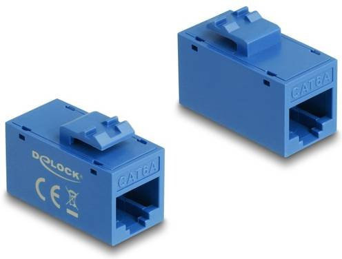 Delock 90642 RJ45-Einbaumodul Keystone CAT 6a Ethernet LAN Modul in Blau - Bild 1