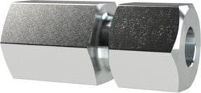 Riegler Aufschraubverschraubung aus verzinktem Stahl mit G 1/4 Zoll Innengewinde und 10 mm Rohrdurchmesser in Silber - Bild 1