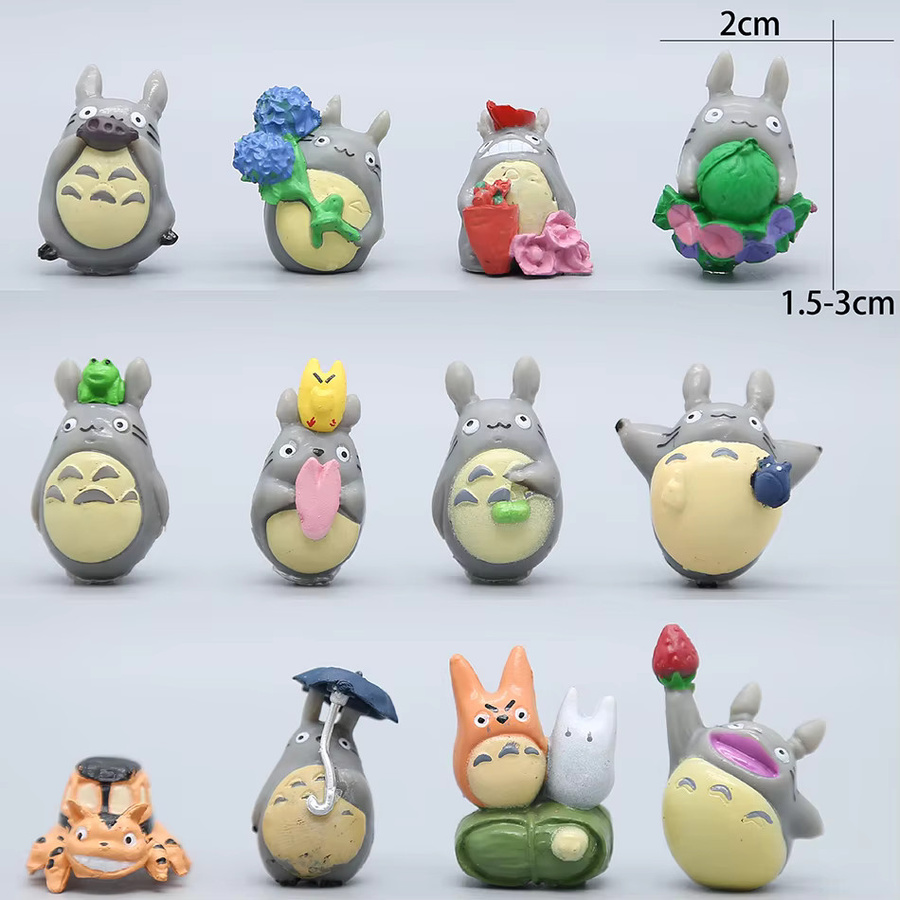 Anime Miyazaki Hayao Totoro Figur, 12-teiliges Set, Mini Statue - Bild 6