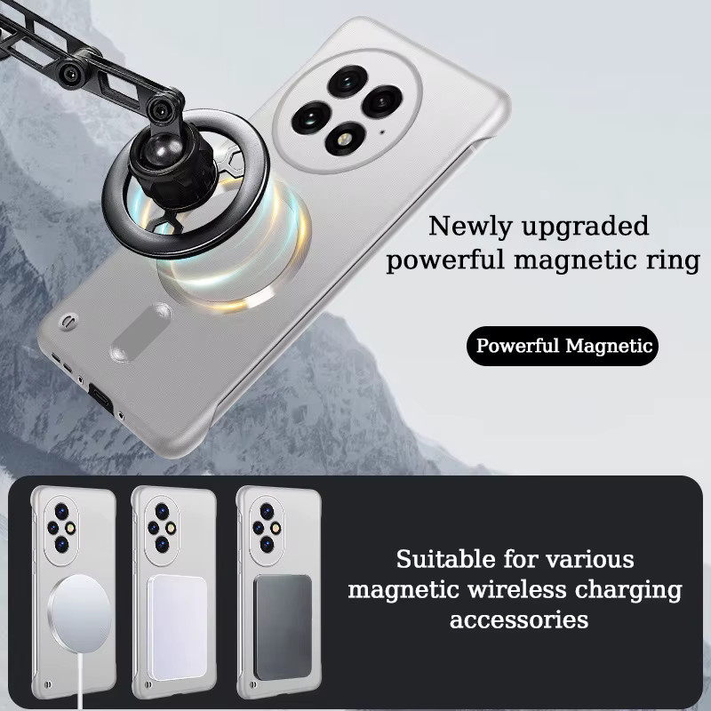 Rahmenlose magnetische Schutzhülle für OnePlus Modelle in Rot - Bild 2