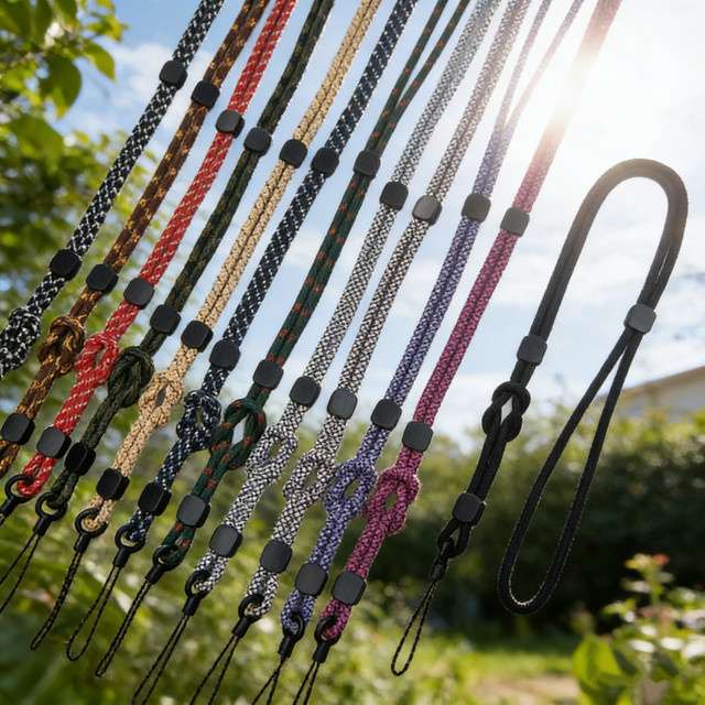 WSSHE Handgewebtes Handy-Lanyard in Bunt, verstellbares und abnehmbares Dual-Use Handy-Halsband zur Sicherung deines Smartphones - Bild 1