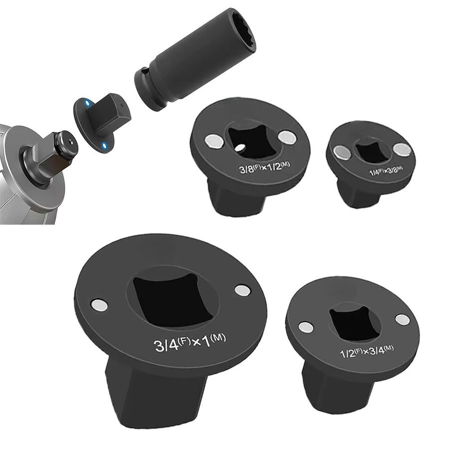 Flacher Adapter für Schlagschrauber von DAZZLEEX in Schwarz - Bild 2