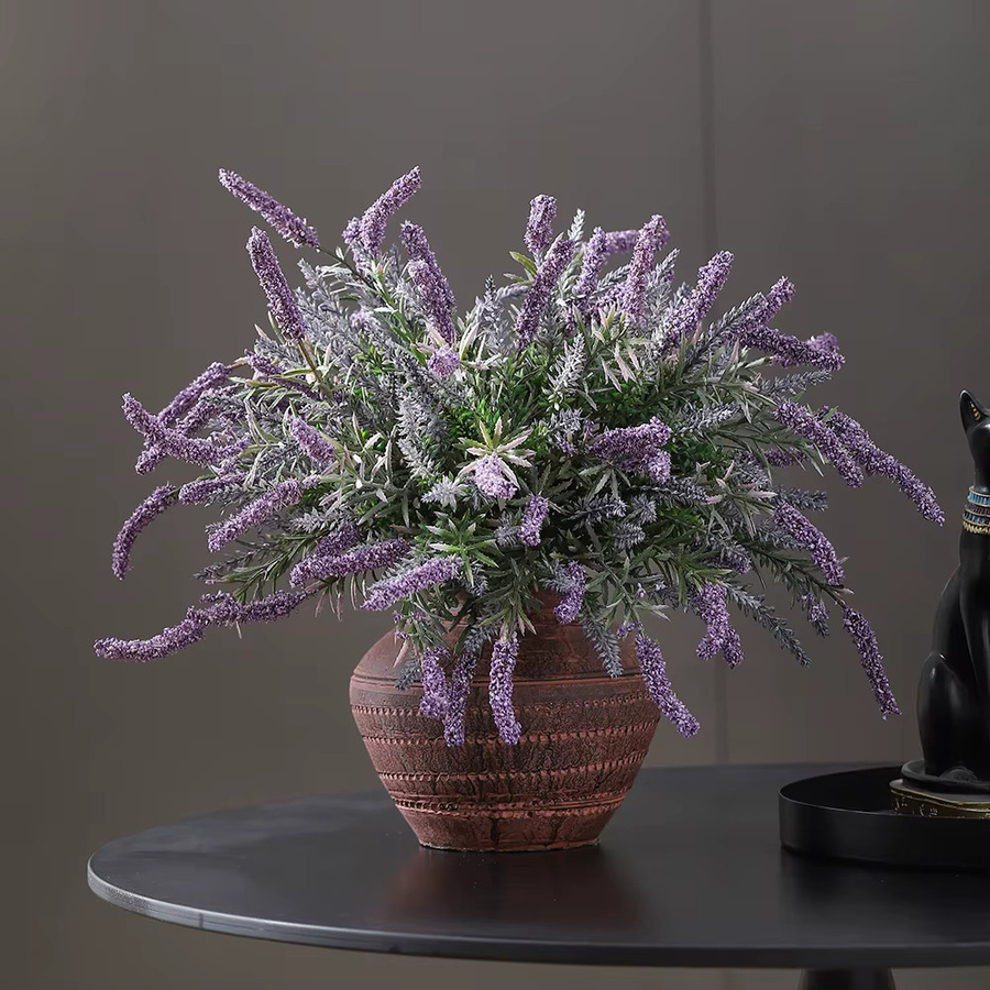 MENGHAO Lavendel Künstliche Blumen Bouquet in Lila, Höhe: 38 cm, Dekorative Gefälschte Blumen für Garten, Hochzeit und Home Decor - Bild 2