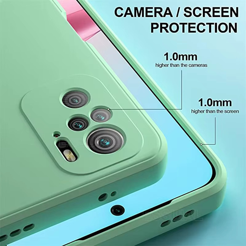 Luxus Silikon Schutzhülle für Xiaomi Redmi Note 10 4G, Note 10s und Note 10 Pro 4G in Rot und Grün - Bild 2