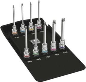 Wera Zyklop Bitnuss-Satz 9-teilig aus Edelstahl, 1/2 Zoll (12,5 mm), Farbe Silber - Bild 1