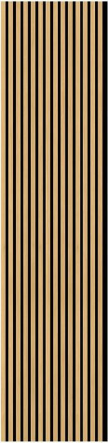 FN Acustico Akustikplatte aus PET und MDF Furniert in Eiche Natur, B: 57,25 cm, H: 240 cm, T: 1,9 cm - Bild 1