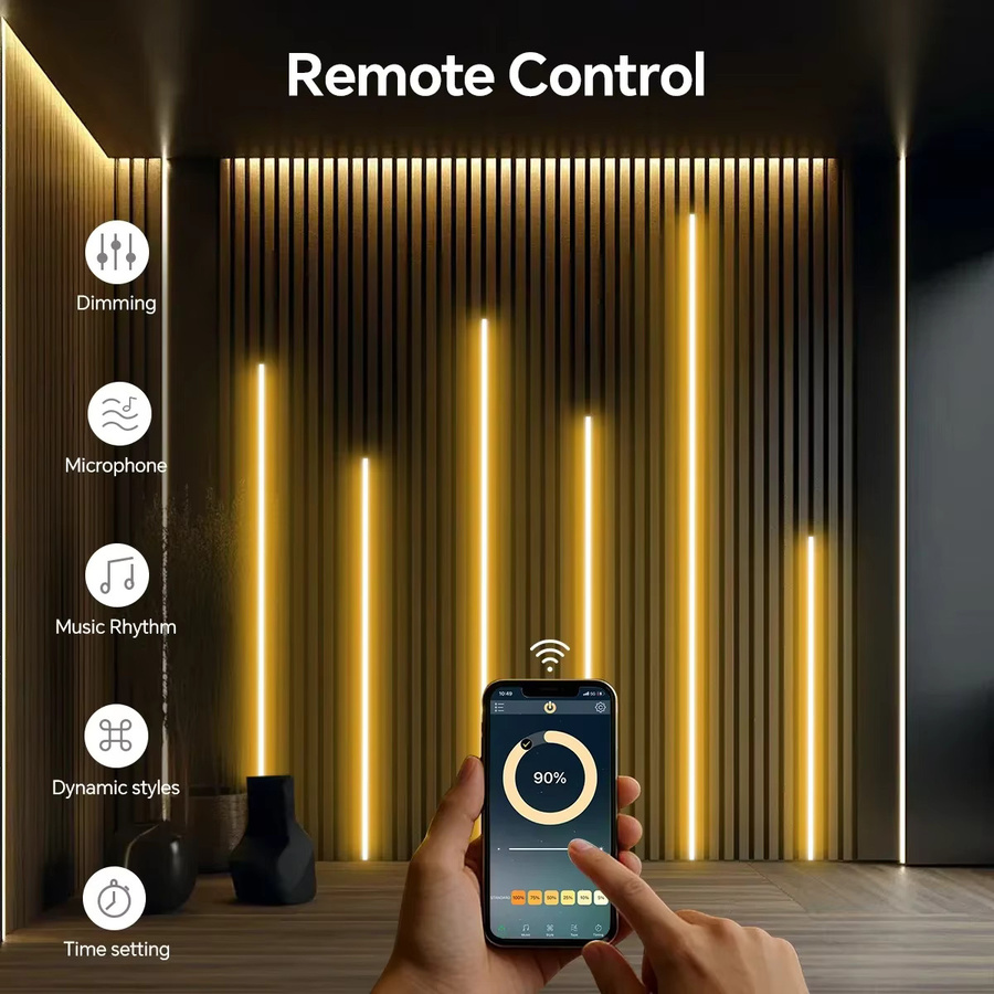 Gyarfas 24V Flexibler Neon COB LED-Streifen Set mit Smart Bluetooth App und Fernbedienung, Dimmbar, Weiß - Bild 2