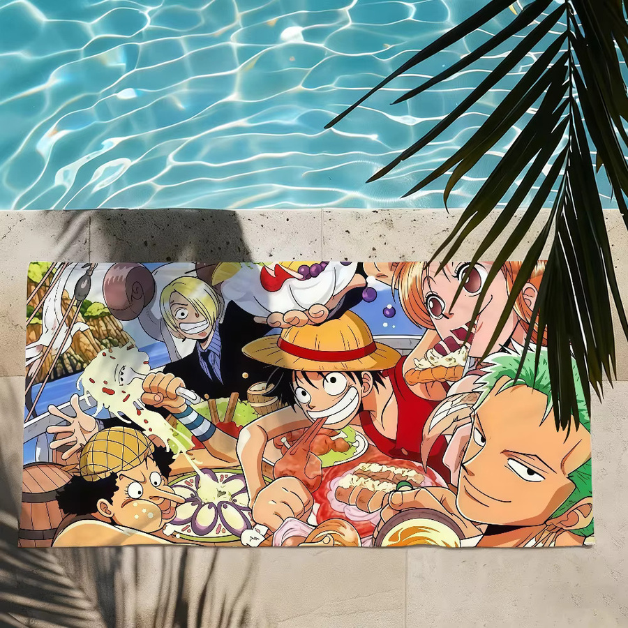 ONE PIECE Schnelltrocknendes Anime Handtuch, Multicolour, B/H: 70 x 40 cm - Bild 3