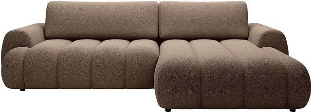 Vente-unique Schlafsofa Fridora in Taupe mit L-Form und Stoffbezug, Breite: 272 cm - Bild 1