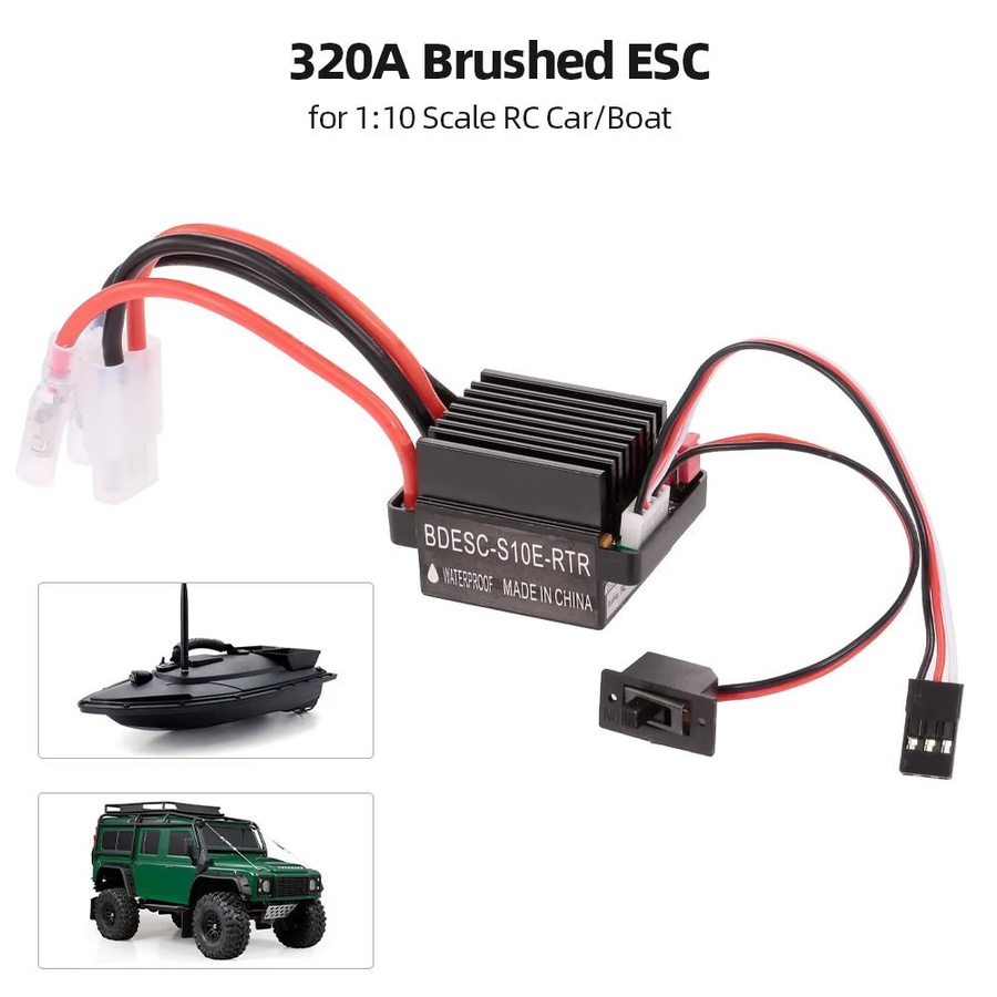 NEEBRC 320A Brushed ESC 60A Elektronischer Geschwindigkeitsregler, 1:10 - Bild 2