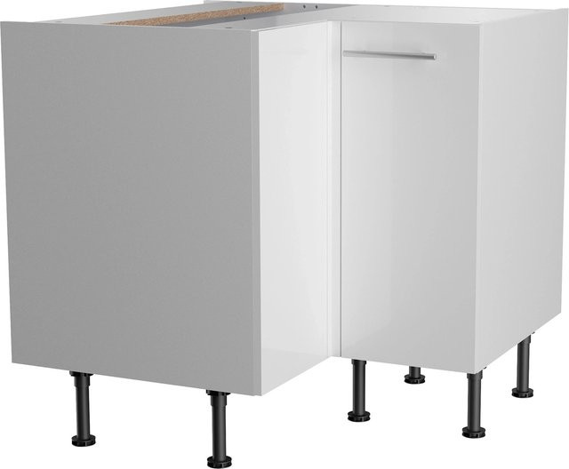 Optifit Küchen-Eck-Unterschrank Rurik986 in Weiß glänzend, B/T/H: 90 x 58,4 x 87 cm - Bild 1