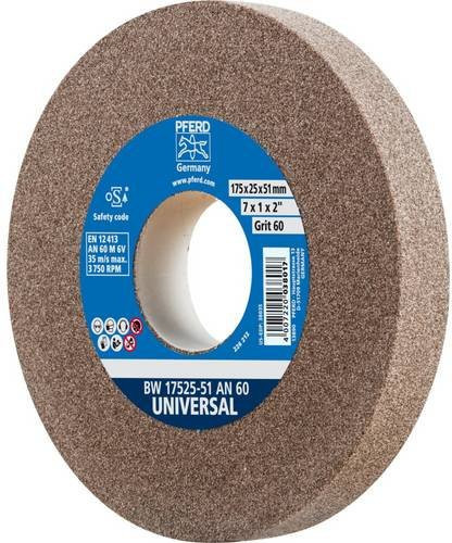 PFERD Schleifbockscheibe braun für universelle Schleifaufgaben Durchmesser: 175 mm, Breite: 17,5 mm - Bild 1