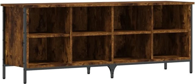 vidaXL Schuhregal Räuchereiche in Braun aus Holzwerkstoff und pulverbeschichtetem Stahl, B/T/H: 131 x 35 x 50 cm - Bild 1