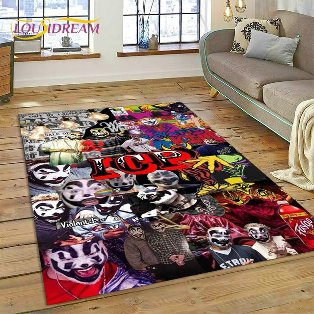 3D Rap Metal Insane Clown Posse ICP Juggalo Teppich, Mehrfarbig, B/B: 40 x 60 cm - Bild 1
