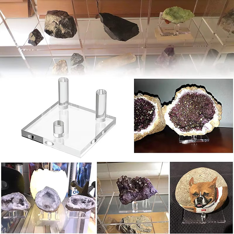 Velishy Acryl-Display-Ständer in Transparent für Mineralien, Gesteinsproben und Schmuck - Bild 3